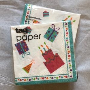 Tag Colorful Birthday Party Napkins